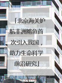 北京海关护航非洲鳉鱼首次引入我国，助力生命科学前沿研究