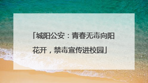 城阳公安：青春无毒向阳花开，禁毒宣传进校园