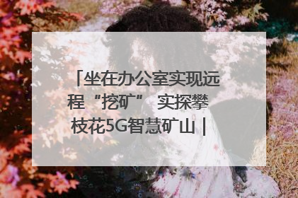 坐在办公室实现远程“挖矿” 实探攀枝花5G智慧矿山｜网络名人四川行