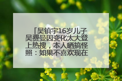 吴镇宇16岁儿子吴费曼因变化太大登上热搜，本人晒搞怪照：如果不喜欢现在的我可以离开