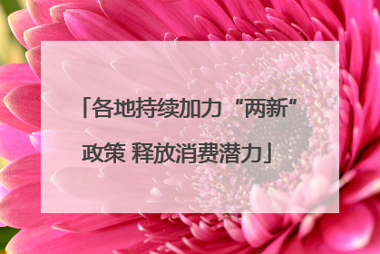 各地持续加力“两新”政策 释放消费潜力
