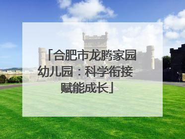合肥市龙腾家园幼儿园：科学衔接 赋能成长