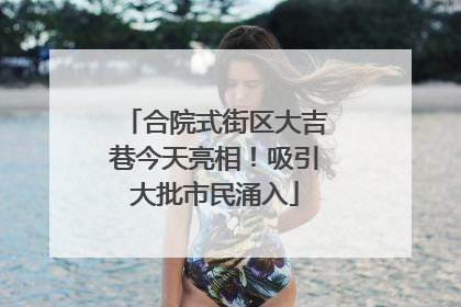 合院式街区大吉巷今天亮相！吸引大批市民涌入