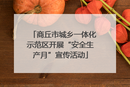 商丘市城乡一体化示范区开展“安全生产月”宣传活动