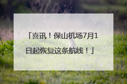 喜讯！保山机场7月1日起恢复这条航线！