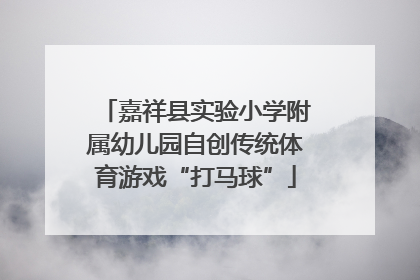 嘉祥县实验小学附属幼儿园自创传统体育游戏“打马球”