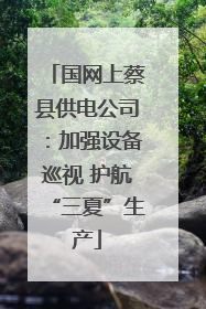 国网上蔡县供电公司：加强设备巡视 护航“三夏”生产