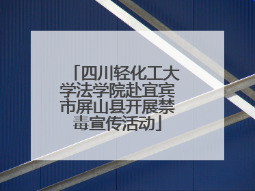 四川轻化工大学法学院赴宜宾市屏山县开展禁毒宣传活动