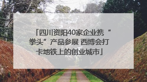 四川资阳40家企业携“拳头”产品参展 西博会打卡地铁上的创业城市