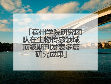 宿州学院研究团队在生物传感领域顶级期刊发表多篇研究成果