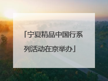 宁夏精品中国行系列活动在京举办