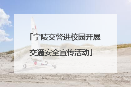 宁陵交警进校园开展交通安全宣传活动