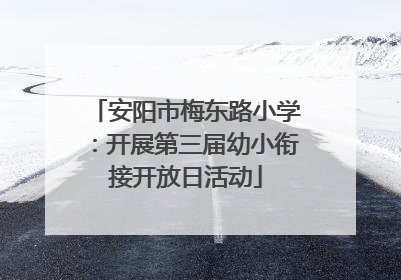 安阳市梅东路小学：开展第三届幼小衔接开放日活动