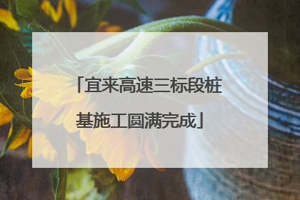 宜来高速三标段桩基施工圆满完成