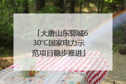 大唐山东郓城630℃国家电力示范项目稳步推进