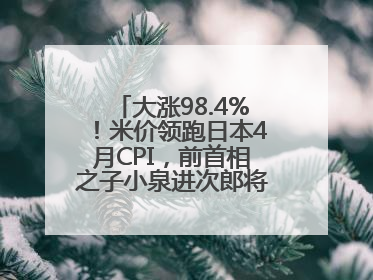 大涨98.4%！米价领跑日本4月CPI，前首相之子小泉进次郎将如何破局？
