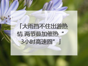 大雨挡不住出游热情 两节叠加催热“3小时高速圈”