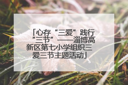 心存“三爱”践行“三节”——淄博高新区第七小学组织三爱三节主题活动
