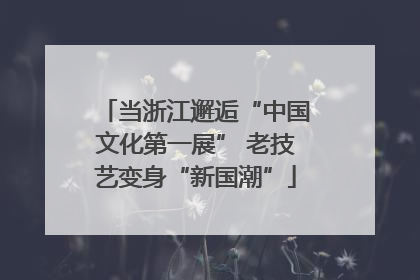 当浙江邂逅“中国文化第一展” 老技艺变身“新国潮”