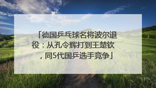 德国乒乓球名将波尔退役：从孔令辉打到王楚钦，同5代国乒选手竞争