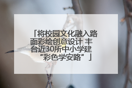 将校园文化融入路面彩绘创意设计 丰台近30所中小学建“彩色学安路”