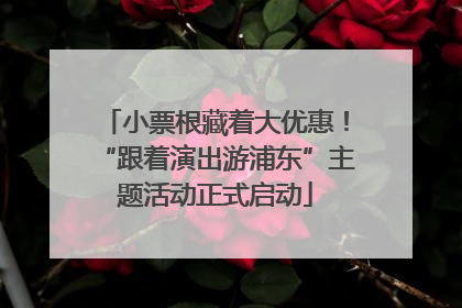 小票根藏着大优惠！“跟着演出游浦东”主题活动正式启动