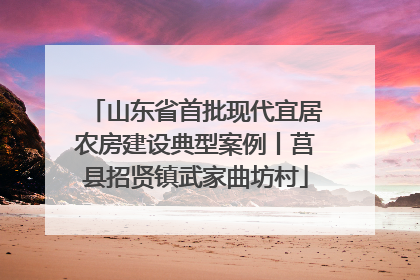 山东省首批现代宜居农房建设典型案例丨莒县招贤镇武家曲坊村