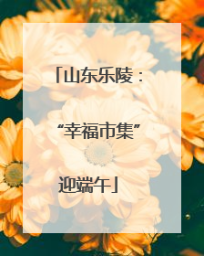 山东乐陵：“幸福市集”迎端午