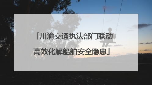 川渝交通执法部门联动 高效化解船舶安全隐患