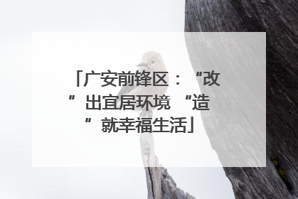 广安前锋区：“改”出宜居环境 “造”就幸福生活