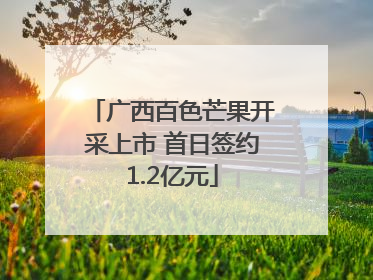 广西百色芒果开采上市 首日签约1.2亿元