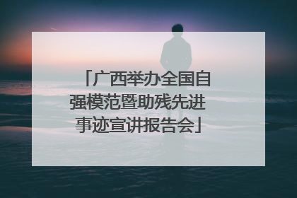 广西举办全国自强模范暨助残先进事迹宣讲报告会