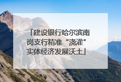 建设银行哈尔滨南岗支行精准“浇灌”实体经济发展沃土