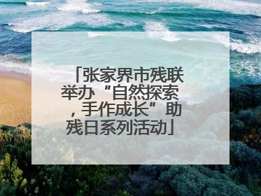 张家界市残联举办“自然探索，手作成长”助残日系列活动