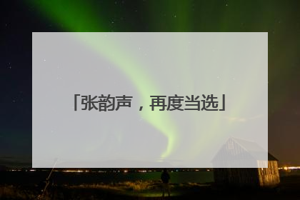 张韵声，再度当选