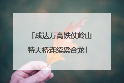 成达万高铁仗岭山特大桥连续梁合龙