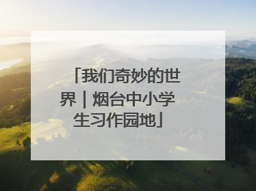 我们奇妙的世界｜烟台中小学生习作园地