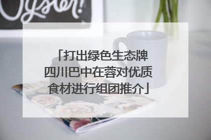 打出绿色生态牌 四川巴中在蓉对优质食材进行组团推介