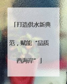打造供水新典范，赋能“品质西海岸”