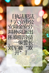 执法犯法！六安市公安局金安分局孙岗派出所原指导员、一级警长刘军被“双开”