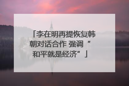 李在明再提恢复韩朝对话合作 强调“和平就是经济”
