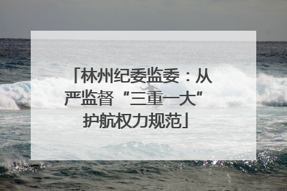 林州纪委监委：从严监督“三重一大” 护航权力规范