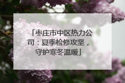 枣庄市中区热力公司：夏季检修攻坚，守护寒冬温暖