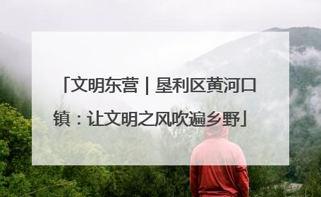 文明东营｜垦利区黄河口镇：让文明之风吹遍乡野