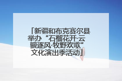 新疆和布克赛尔县举办“石榴花开·云骥逐风·牧野欢歌”文化演出季活动