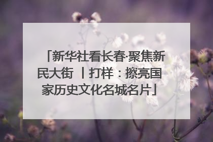 新华社看长春·聚焦新民大街 丨打样：擦亮国家历史文化名城名片