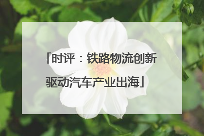 时评：铁路物流创新驱动汽车产业出海