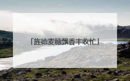 旌德麦穗飘香丰收忙
