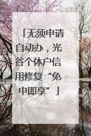 无须申请自动办，光谷个体户信用修复“免申即享”