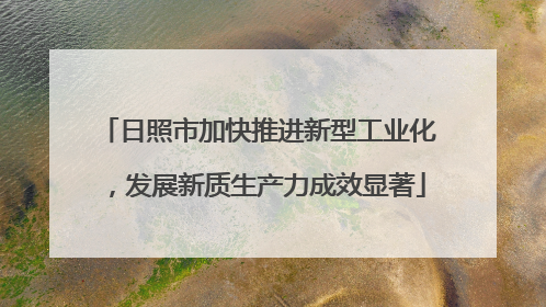 日照市加快推进新型工业化，发展新质生产力成效显著